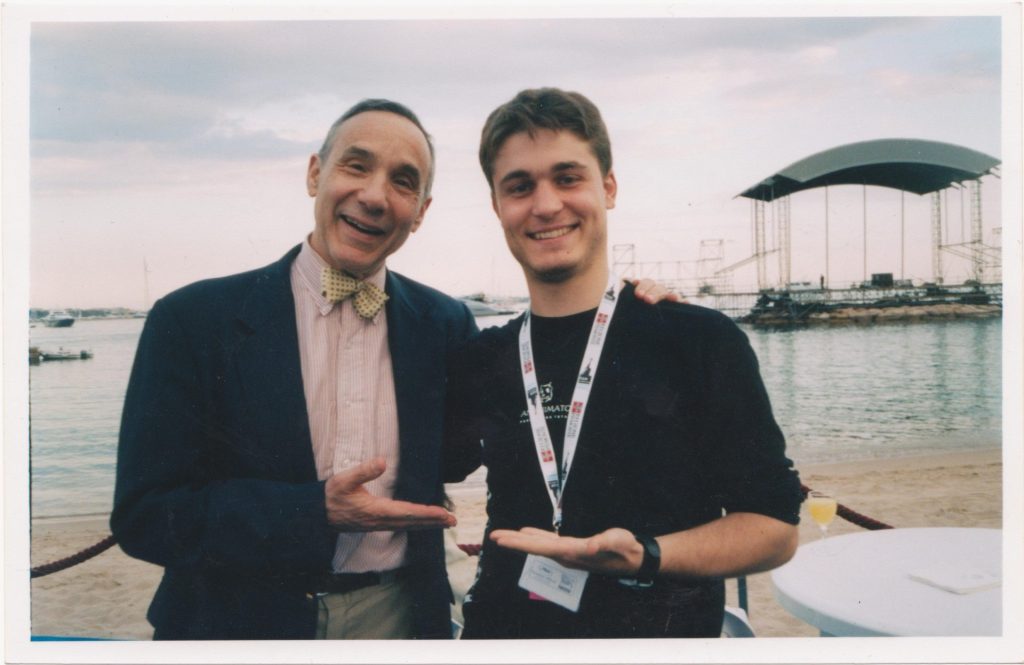 Maxi Contenti with Lloyd Kaufman (Troma) - Cannes Film Festival 2004